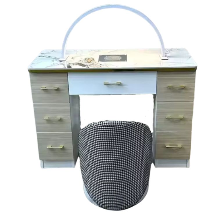 Elegancki Stół Manicure z Pyłoszczelnym Systemem