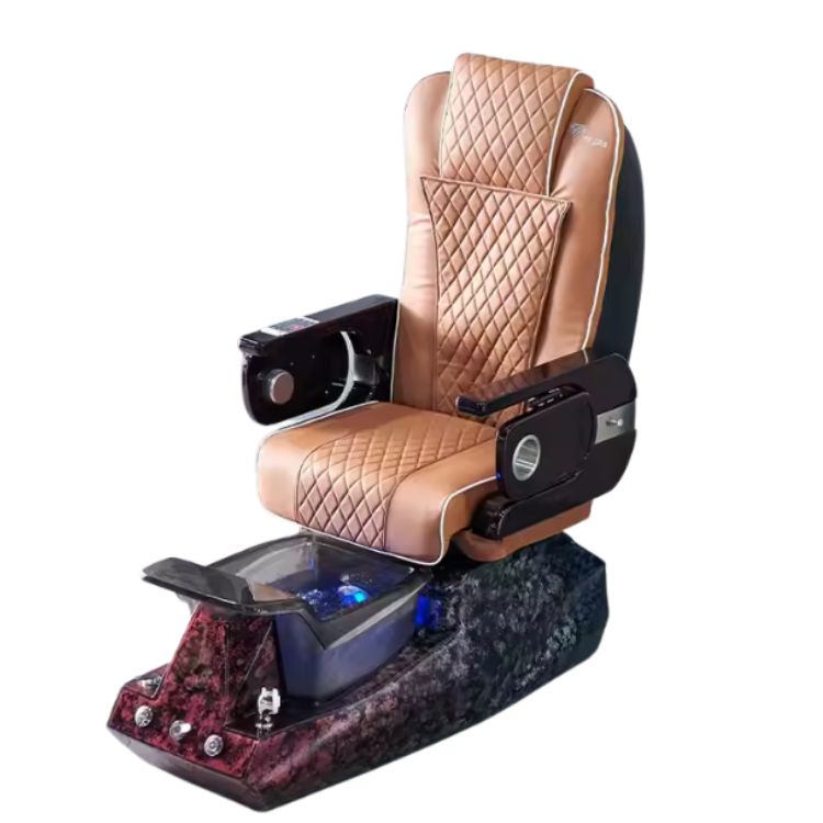 Nowoczesny fotel do pedicure OrbisTouch – z obiciem premium i masażem pleców 4D