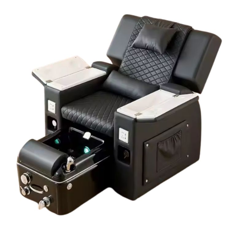 Fotel do pedicure FuturaPed Deluxe – skórzany, z hydromasażem, idealny do salonów urody